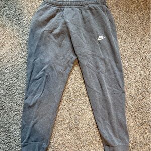 Nike Gray Sweatpants Relaxed Fit Elastic Waistband